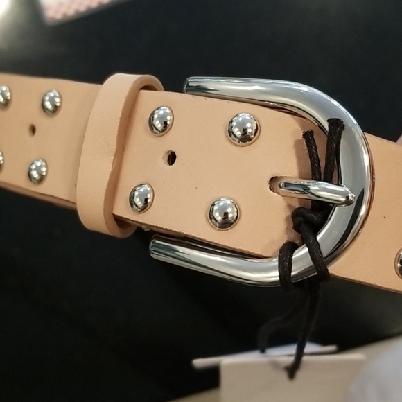 ?REISS? Emin Studded Wide Leather Belt ~ Nude XS main image 10